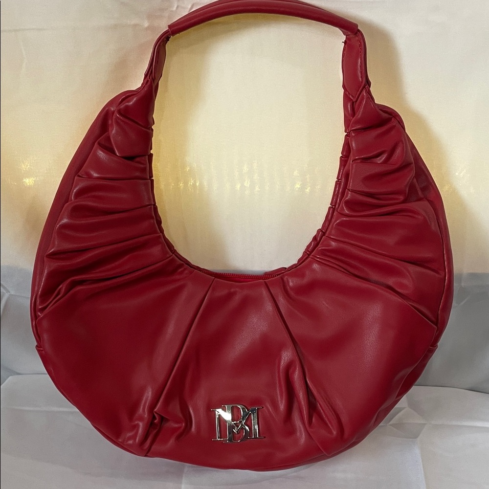 Badgley Mischka Red Hobo Bag